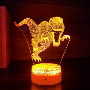 Cross-border Dinosaur Series Colorful 3D Nightlight LED Touch Remote Control Creative Christmas Gift 3D Table Lamp
